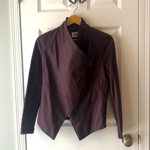 Burgundy faux leather jacket